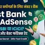 Which bank is best to receive Adsense payments in India?