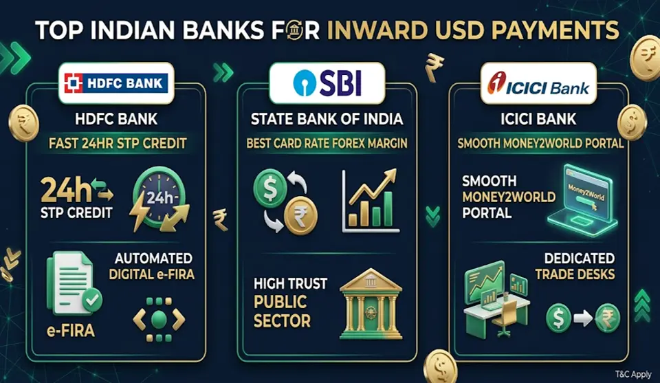 Best Indian banks for receiving USD payments ?