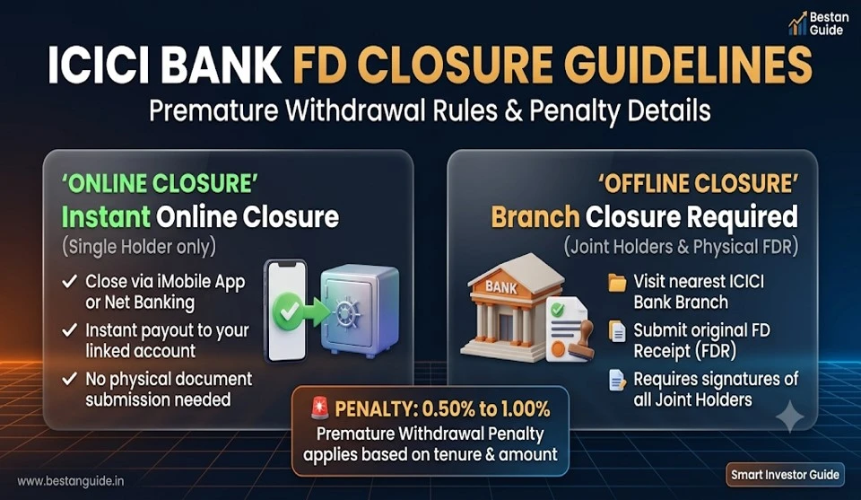 How to Close FD in ICICI?